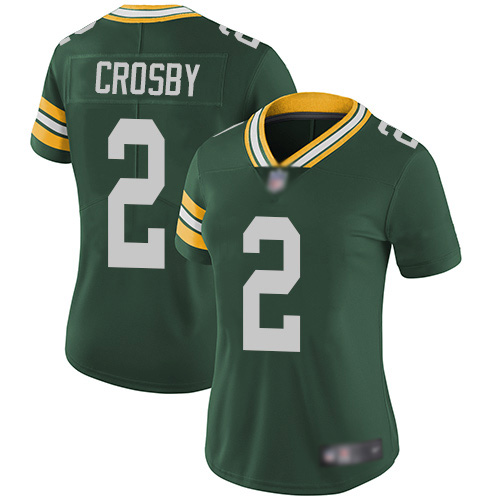 Green Bay Packers Limited Green Women #2 Crosby Mason Home Jersey Nike NFL Vapor Untouchable